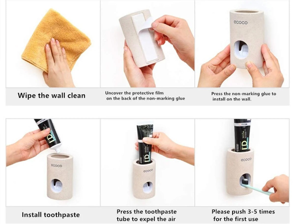 Automatic Toothpaste Dispenser – موزع معجون أسنان جداري أوتوماتيكي