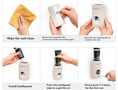 Automatic Toothpaste Dispenser – موزع معجون أسنان جداري أوتوماتيكي