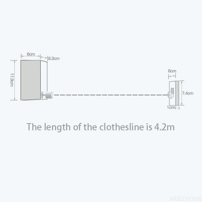 Telescopic Clothesline – حبل تجفيف ملابس جداري قابل للسحب